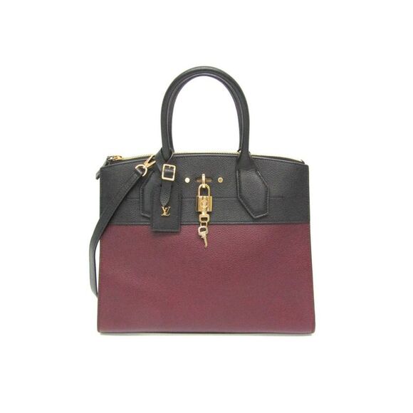 Pre Loved Louis Vuitton Lockme II Handbag BurgundyBlack Women - Picture 4 of 8